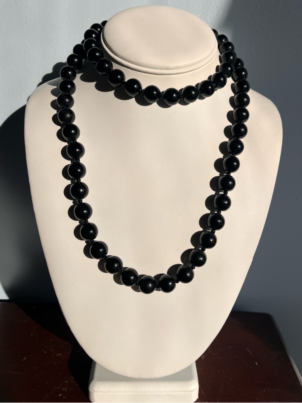Vintage Black Beaded Necklace - Elegant Classic Women’s Jewelry